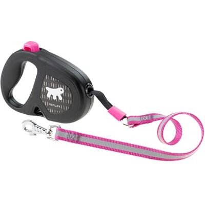 Ferplast FLIPPY ONE REFLEX Reflective Extendable Dog Lead Evening Walks Bag Holder Lock & Release Button Ergonomic Design Tape Max 25 Kg 5m, Purple Ferplast FLIPPY ONE REFLEX Reflective Extendable Dog Lead Evening Walks Bag Holder Lock & Release Button Ergonomic Design Tape Max 25 Kg 5m, Purple