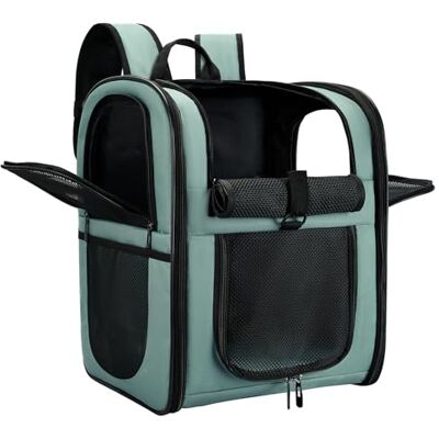 apollo walker Pet Carrier Backpack for Small Cats and Dogs, Puppies, Two-Sided Entry, Safety Features and Cushion Back Support for Travel, Hiking, Outdoor Use (Blue) apollo walker Pet Carrier Backpack for Small Cats and Dogs, Puppies, Two-Sided Entry, Safety Features and Cushion Back Support for Travel, Hiking, Outdoor Use (Blue)