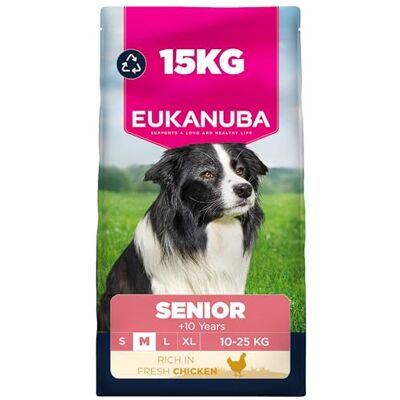 Eukanuba Fresh Chicken Complete Dry Dog Food For Senior Medium Breed Dogs 15KG Eukanuba Fresh Chicken Complete Dry Dog Food For Senior Medium Breed Dogs 15KG