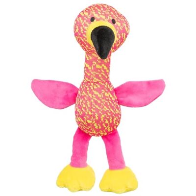 TRIXIE Flamingo Fabric Dog Toy Crinkle Effect Soft Polyester Pink 32cm TRIXIE Flamingo Fabric Dog Toy Crinkle Effect Soft Polyester Pink 32cm