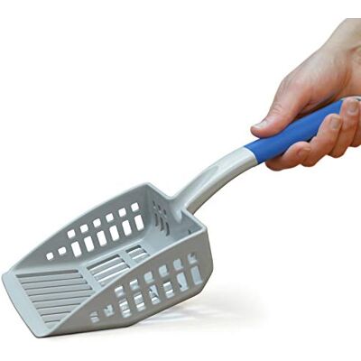 PetFusion Large Cat Litter Scoop strong ABS plastic & flat lead edge to shovel UNDERNEATH for easier cleaning,Grey PetFusion Large Cat Litter Scoop strong ABS plastic & flat lead edge to shovel UNDERNEATH for easier cleaning,Grey