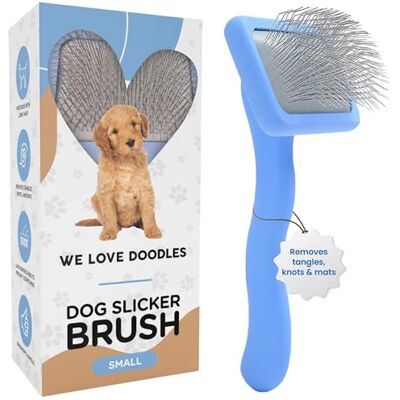 We Love Doodles Dog Slicker Brush for Grooming Pet Hair Best Brushes for Poodle & Golden Doodle Long-Haired Grooming Tool We Love Doodles Dog Slicker Brush for Grooming Pet Hair Best Brushes for Poodle & Golden Doodle Long-Haired Grooming Tool