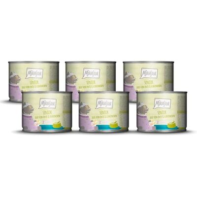 MjAMjAM Premium wet food for cats Senior DUO of tender duck & rabbit, 6 pack (6x200g), grain-free MjAMjAM Premium wet food for cats Senior DUO of tender duck & rabbit, 6 pack (6x200g), grain-free