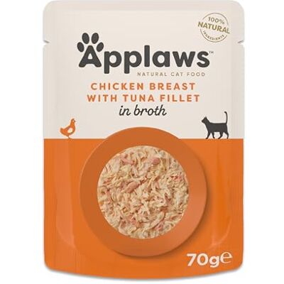 Applaws Chicken & Tuna Broth Cat Food - 12 x 70g Applaws Chicken & Tuna Broth Cat Food - 12 x 70g