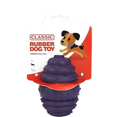 CLASSIC Oval Ball Rubber Dog Toy 140mm Purple CLASSIC Oval Ball Rubber Dog Toy 140mm Purple