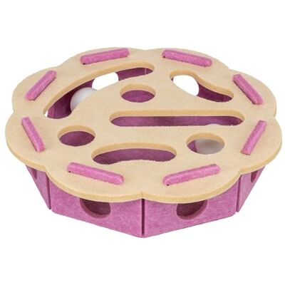 TRIXIE Hole'n'Roll Flower Cat Toy, Felt with Play Ball – Ø 30 x 7.5 cm TRIXIE Hole'n'Roll Flower Cat Toy, Felt with Play Ball – Ø 30 x 7.5 cm