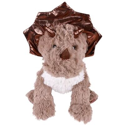 Rosewood Dasher Dino Dog Toy Festive Plush Dinosaur with Metallic Bronze Accents Soft & Cuddly Holiday Toy for Gentle Play and Snuggles, for Dogs Rosewood Dasher Dino Dog Toy Festive Plush Dinosaur with Metallic Bronze Accents Soft & Cuddly Holiday Toy for Gentle Play and Snuggles, for Dogs