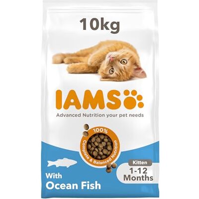 IAMS Kitten Complete Dry Cat Food Ocean Fish 10kg For Healthy Growth IAMS Kitten Complete Dry Cat Food Ocean Fish 10kg For Healthy Growth