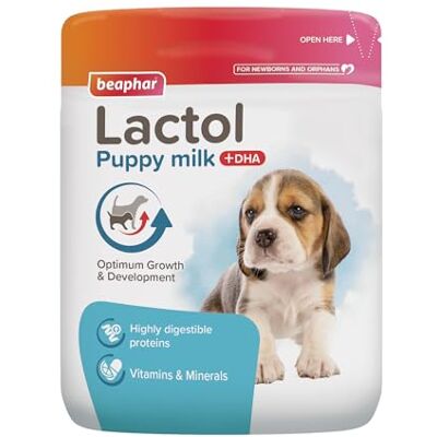 Beaphar Lactol Puppy Milk 500g Milk Replacer & Complete Feed for Newborn & Weaning Puppies – For growth & development – Contains DHA, Vitamins & Minerals – Ideal for Hand-Rearing – Use from Birth Beaphar Lactol Puppy Milk 500g Milk Replacer & Complete Feed for Newborn & Weaning Puppies – For growth & development – Contains DHA, Vitamins & Minerals – Ideal for Hand-Rearing – Use from Birth