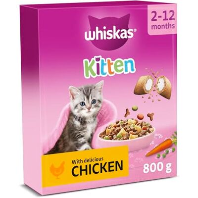 whiskas Junior Dry Cat Food 800g with Chicken (Pack of 5) whiskas Junior Dry Cat Food 800g with Chicken (Pack of 5)
