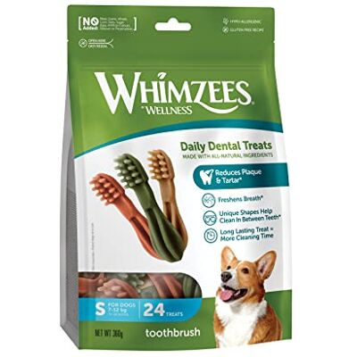 WHIMZEES Stix S, 24 Pieces – Dog Dental Stix, Size S, Dog Dental Sticks for Small Breeds, Natural and Grain Free, Rawhide-Free, Vegetarian, No Added Sugar WHIMZEES Stix S, 24 Pieces – Dog Dental Stix, Size S, Dog Dental Sticks for Small Breeds, Natural and Grain Free, Rawhide-Free, Vegetarian, No Added Sugar