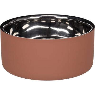 Flamingo FEEDING AND DRINKING BOWL XARA ROUND SALMON PINK 17x7,4CM 1.2L Flamingo FEEDING AND DRINKING BOWL XARA ROUND SALMON PINK 17x7,4CM 1.2L