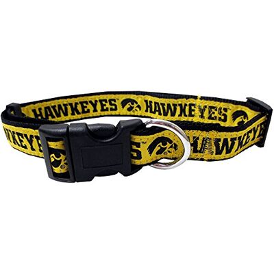 Pets First Collegiate PET Collar OLD VERSION Iowa Hawkeyes Dog Collar, Size Small. Best Sports Team Collar for Dogs & Cats. A Shiny & Colorful Dog & Cat Collar Licensed by The NCAA Pets First Collegiate PET Collar OLD VERSION Iowa Hawkeyes Dog Collar, Size Small. Best Sports Team Collar for Dogs & Cats. A Shiny & Colorful Dog & Cat Collar Licensed by The NCAA