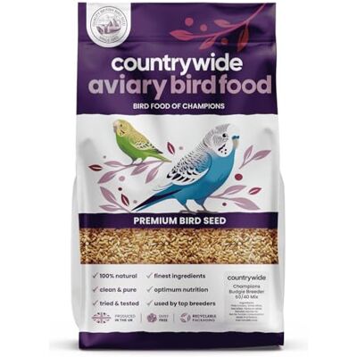 Countrywide Champions Budgie Breeder 60/40 Feed Mix, 20 kg Countrywide Champions Budgie Breeder 60/40 Feed Mix, 20 kg