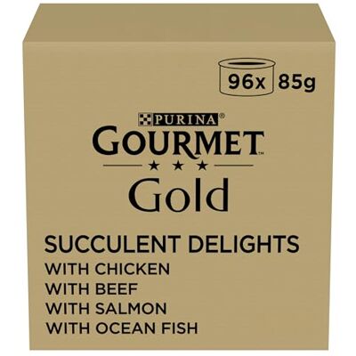 Gourmet Gold Succulent Delights Mixed Wet Cat Food 96x85g Gourmet Gold Succulent Delights Mixed Wet Cat Food 96x85g