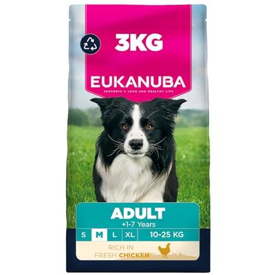 Eukanuba Fresh Chicken Complete Dry Dog Food For Adult Medium Breed Dogs 3KG Eukanuba Fresh Chicken Complete Dry Dog Food For Adult Medium Breed Dogs 3KG