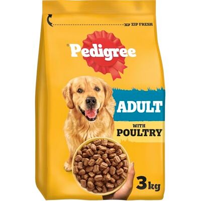 Pedigree Complete Dog Dry Food for Dogs with Poultry and Vegetable 3 x 3 kg Pedigree Complete Dog Dry Food for Dogs with Poultry and Vegetable 3 x 3 kg