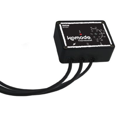 Komodo Thermostat Adjustable Tamper Resistant Dial with Audible & Visual Indicator Reptile Terrarium Vivarium Temperature Control 100W Komodo Thermostat Adjustable Tamper Resistant Dial with Audible & Visual Indicator Reptile Terrarium Vivarium Temperature Control 100W