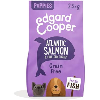 Edgard & Cooper Grain Free Dry Dog Food For Medium Breed Puppy Dogs (2.5kg), Fresh Salmon & Turkey, Fibre Balanced Tailored To Tummy Needs, Hypoallergenic, Natural Ingredients, Never Fish Meal Edgard & Cooper Grain Free Dry Dog Food For Medium Breed Puppy Dogs (2.5kg), Fresh Salmon & Turkey, Fibre Balanced Tailored To Tummy Needs, Hypoallergenic, Natural Ingredients, Never Fish Meal