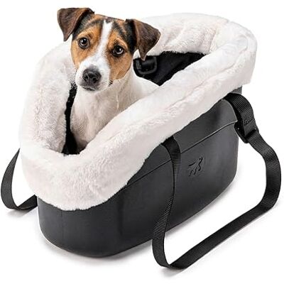 Ferplast Dog Carrier Bag up to 8 kg. Soft Rubber Plastic, Waterproof and Washable Cat Carrier, Padded with Warm Plush, Adjustable Handles, Safety Strap, 43.5 x 21.5 x h 27 cm. Black Ferplast Dog Carrier Bag up to 8 kg. Soft Rubber Plastic, Waterproof and Washable Cat Carrier, Padded with Warm Plush, Adjustable Handles, Safety Strap, 43.5 x 21.5 x h 27 cm. Black