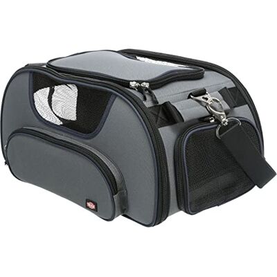 TRIXIE Airline bag Wings, 28 × 23 × 46 cm, grey/blue TRIXIE Airline bag Wings, 28 × 23 × 46 cm, grey/blue