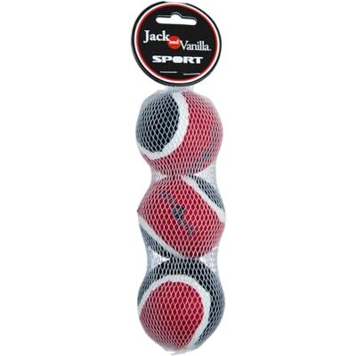 JACK AND VANILLA , Tennis Ball Dog Toy, Pack of 3, Durable, Size 6.3 cm, Balboa Design, No Damage to Teeth, Outdoor Beach for All Dog Breeds JACK AND VANILLA , Tennis Ball Dog Toy, Pack of 3, Durable, Size 6.3 cm, Balboa Design, No Damage to Teeth, Outdoor Beach for All Dog Breeds