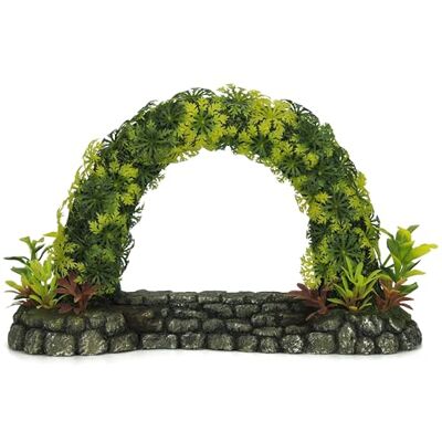 CLASSIC Large Stone Arch with Plants Aquarium Ornament, Hand-Painted with Non-Toxic Paint, 255 x 90 x 152 mm CLASSIC Large Stone Arch with Plants Aquarium Ornament, Hand-Painted with Non-Toxic Paint, 255 x 90 x 152 mm