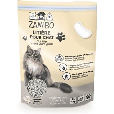 ZAMIBO Clump Litter 4kg 5L Jasmine Fragrance ZAMIBO Clump Litter 4kg 5L Jasmine Fragrance