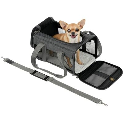 Sherpa Genuine Deluxe Pet Carrier Airline Approved and Guaranteed on Board Charcoal Grey, Small Sherpa Genuine Deluxe Pet Carrier Airline Approved and Guaranteed on Board Charcoal Grey, Small