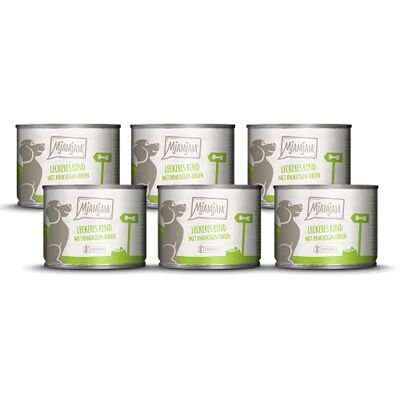 MjAMjAM premium wet food for dogs delicious beef on boiled potatoes with crispy peas, pack of 6 (6 x 200 g), natural with extra meat MjAMjAM premium wet food for dogs delicious beef on boiled potatoes with crispy peas, pack of 6 (6 x 200 g), natural with extra meat