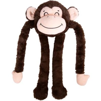 Rosewood Stretch Monkey Dog Toy with Extra-Long Arms – Hidden Squeaker, Interactive Tug-of-War & Fetch, Soft & Cuddly Plush Design for Medium and Large Dogs Rosewood Stretch Monkey Dog Toy with Extra-Long Arms – Hidden Squeaker, Interactive Tug-of-War & Fetch, Soft & Cuddly Plush Design for Medium and Large Dogs