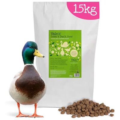 Jacobi Jayne Vale’s™ Swan & Duck Food 15kg – Floating Feed for Wild Ducks – Suitable and Nutritious Duck and Swan Food – Perfect Alongside Their Natural Diet Bird Feed for Waterfowl Jacobi Jayne Vale’s™ Swan & Duck Food 15kg – Floating Feed for Wild Ducks – Suitable and Nutritious Duck and Swan Food – Perfect Alongside Their Natural Diet Bird Feed for Waterfowl
