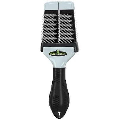 FURminator Small Slicker Brush Gentle Grooming Tool For Small Dogs, Puppies & Kittens Tangle Free, Glossy Coat FURminator Small Slicker Brush Gentle Grooming Tool For Small Dogs, Puppies & Kittens Tangle Free, Glossy Coat