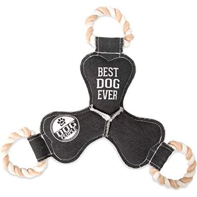 Pavilion Gift Company Canvas Chew Dog Toy, Polyester, Grey, 14 Inch Pavilion Gift Company Canvas Chew Dog Toy, Polyester, Grey, 14 Inch