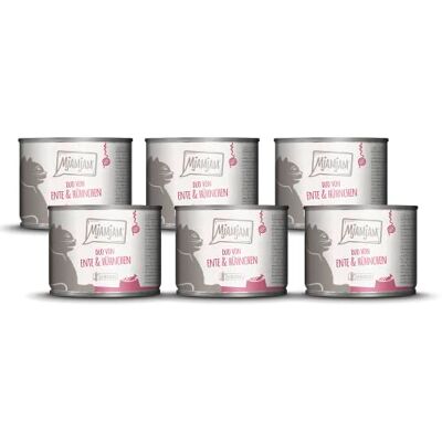 MjAMjAM Premium wet food for cats DUO of tender duck & juicy chicken on carrots, 6 pack (6 x 200 g), grain-free with extra meat MjAMjAM Premium wet food for cats DUO of tender duck & juicy chicken on carrots, 6 pack (6 x 200 g), grain-free with extra meat
