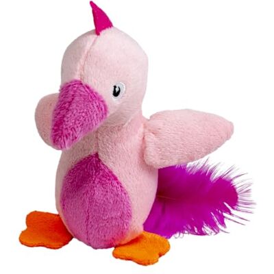 JACK AND VANILLA , Pink Parrot Interactive Cat Toy Stimulates Hunting Instinct 12cm Colourful Durable Design Ideal for Active Play Pink Cat Toys Model JACK AND VANILLA , Pink Parrot Interactive Cat Toy Stimulates Hunting Instinct 12cm Colourful Durable Design Ideal for Active Play Pink Cat Toys Model