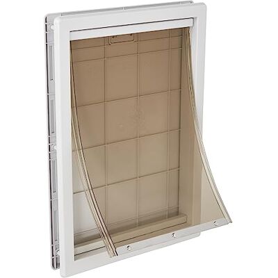 IDEAL PET PRODUCTS SINCE 1979 Ideal Pet Products Designer Series Plastic Pet Door with Telescoping Frame, Extra Large, 10.5" x 15" Flap Size IDEAL PET PRODUCTS SINCE 1979 Ideal Pet Products Designer Series Plastic Pet Door with Telescoping Frame, Extra Large, 10.5" x 15" Flap Size