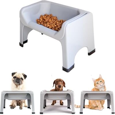 Fluff Trough The Elevated Dog and Cat Bowl Feeding System with Silicone Bowl for Small to Medium Pets Vet Approved, Food Safe, Non-Toxic, Dishwasher Safe, Perfect for Flat-Faced Pets, Gray Fluff Trough The Elevated Dog and Cat Bowl Feeding System with Silicone Bowl for Small to Medium Pets Vet Approved, Food Safe, Non-Toxic, Dishwasher Safe, Perfect for Flat-Faced Pets, Gray