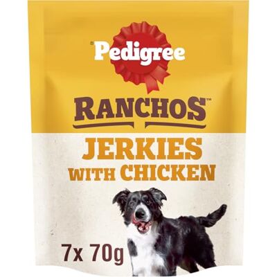 Pedigree Ranchos Jerkies Dog Treats with Chicken 7x70g Pedigree Ranchos Jerkies Dog Treats with Chicken 7x70g