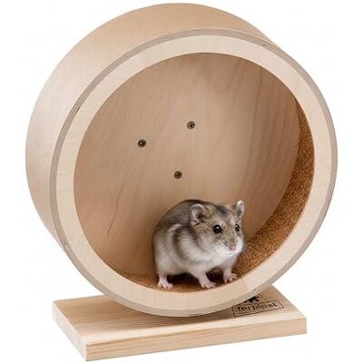 Ferplast Wooden Hamster Wheel, Wooden Toys Hamsters Mice, Running Wheel Diameter 21 cm Ferplast Wooden Hamster Wheel, Wooden Toys Hamsters Mice, Running Wheel Diameter 21 cm