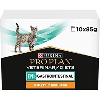 Pro Plan Veterinary Diets EN Gastrointestinal Chicken Wet Cat Food 10x85g (Pack of 4) Pro Plan Veterinary Diets EN Gastrointestinal Chicken Wet Cat Food 10x85g (Pack of 4)