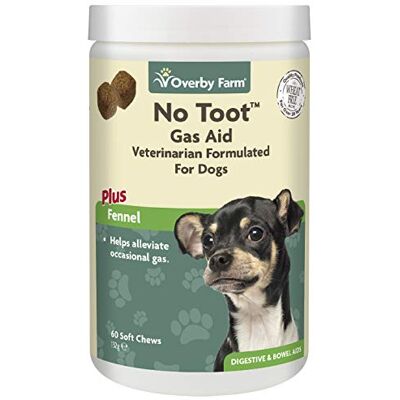 Overby Farm No Toot Soft Chews for Dogs, 60-Piece, 132 g Overby Farm No Toot Soft Chews for Dogs, 60-Piece, 132 g