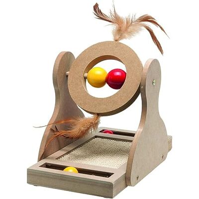 Karlie FLAMINGO scratching Tumblr Wooden Toy for Cat Karlie FLAMINGO scratching Tumblr Wooden Toy for Cat