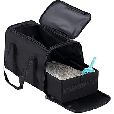 Petleader Coopeter Portable Cat Litter Box,Litter Carrier for Travel and Indoor Light Weight Foldable Petleader Coopeter Portable Cat Litter Box,Litter Carrier for Travel and Indoor Light Weight Foldable