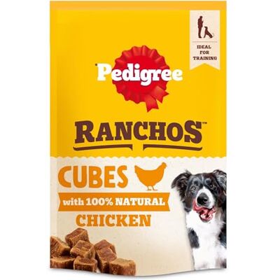 Pedigree RANCHOS Dog Training Treat Cubes, With 100% Natural Chicken, 70g (Pack of 7) Pedigree RANCHOS Dog Training Treat Cubes, With 100% Natural Chicken, 70g (Pack of 7)