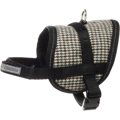 Flamingo Dog Harness Eeny Meeny Blue & Brown M 18-28cm 36-46cm 10cm 15mm Flamingo Dog Harness Eeny Meeny Blue & Brown M 18-28cm 36-46cm 10cm 15mm