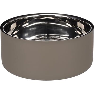 Flamingo FEEDING AND DRINKING BOWL XARA ROUND TAUPE 20,5x8,5CM 1,9L Flamingo FEEDING AND DRINKING BOWL XARA ROUND TAUPE 20,5x8,5CM 1,9L