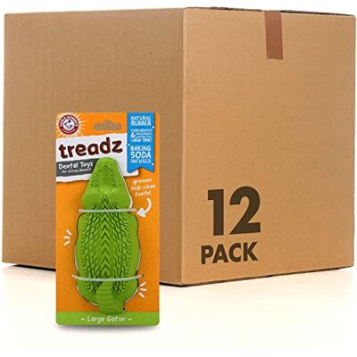Arm & Hammer Super Treadz Gator Chew Toy for Dogs, 12 Pack Best Dental Dog Chew Toy Reduces Plaque & Tartar Buildup Without Brushing Safe for Dogs up to 35 Lbs Arm & Hammer Super Treadz Gator Chew Toy for Dogs, 12 Pack Best Dental Dog Chew Toy Reduces Plaque & Tartar Buildup Without Brushing Safe for Dogs up to 35 Lbs