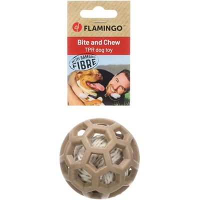 Flamingo TOY WILGA BALL WITH ROPE BROWN 7,6x7,6x7,6CM Flamingo TOY WILGA BALL WITH ROPE BROWN 7,6x7,6x7,6CM
