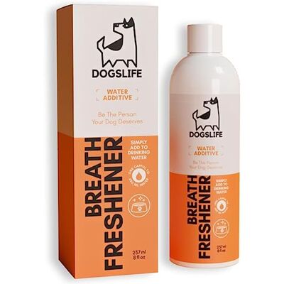 DogsLife Dog Breath Freshener Stop Bad Dog Breath! Dental Water Additive 237ml Anti Plaque Anti Tartar Dog Mouthwash Natural Dog Oral Care 237ml DogsLife Dog Breath Freshener Stop Bad Dog Breath! Dental Water Additive 237ml Anti Plaque Anti Tartar Dog Mouthwash Natural Dog Oral Care 237ml
